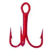 Package of 5 Size 12 Mustad Treble Red Fishing Bait Hooks New