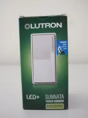 LUTRON LED+ SUNNATA TOUCH DIMMER AND SWITCH IN WHITE #: STCL-153M-WH