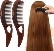 2Pcs Dandruff Comb, Scalp Sweep Detoxing Comb 2024 New Energy Massage Comb Hollow Tooth Dandruff Brush Anti-Static Degreasing Comb Remover with Gua Sha Handle for Woman Man Daily Hair Care