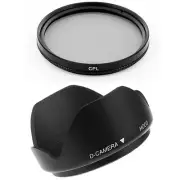 52mm Thumb Drive Lens Hood,CPL Filter for NIKON Digital D90 D700 D60 Camera NEW
