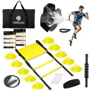 Agility Ladder Speed Training Equipment Set, 20ft Speed Ladder, 10 Speed Cone...