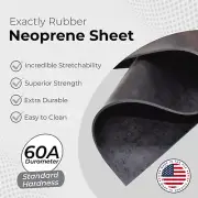 Neoprene Sheet - 1/16 x 24 x 18 in 60A Rubber Mat Gasket Material Made in USA
