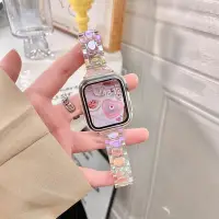 在飛比找Yahoo!奇摩拍賣優惠-【炫彩新款】蘋果Apple iwatch人魚姬彩虹錶帶 透明