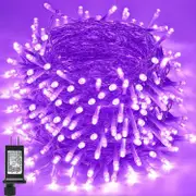 Liangnv Purple String Lights, 800LED 100M Purple String Lights 8 Modes Timer Plug In Waterproof Indoor Outdoor Purple Christmas Lights for Hallowee...