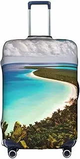 [pvinnk] island of cuba Print Protective Luggage Cover Elastic Washable Suitcase Travel Gear Protector, White, Large