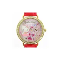 在飛比找蝦皮購物優惠-日本進口 三麗鷗 Hello Kitty 水鑽手錶(紅錶帶)