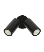 NEW Lucci 231205LEDlux Marine IP65 LED 240V 2 Light Adjustable Wall Spot BLACK