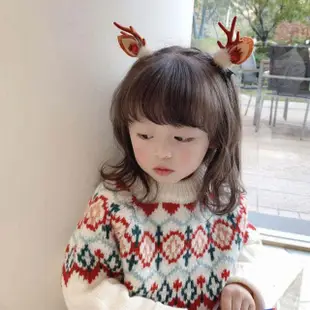 兒童聖誕頭飾 聖誕節髮夾 鹿角髮夾(耶誕節表演裝飾 麋鹿耳朵)