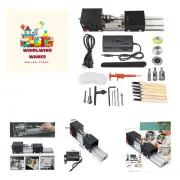 Mini Lathe Machine Tool DIY Woodworking Wood lathe Milling machine Grinding P...