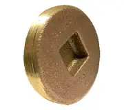 Countersunk Cleanout Plug, Southern Code, 5", Cast Brass 970312