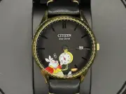 New Rare Citizen Disney Parks Alice in Wonderland White Rabbit Eco-Drive Watch