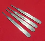 4 Pcs SCALPEL HANDLE # 4 SURGICAL STEEL SUITE BLADES #20 21 22 23 24 25