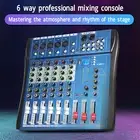 6 Channel Sound Mixer USB BT Live Sound Card For PC Recording Podcasting Li EMB