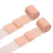 2 Rolls Chiffon Ribbon, 1.5 Inch x 5 Yard Silk Ribbon, Bright Pink