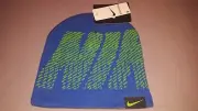 NIKE REVERSIBLE BEANIE HAT KIDS ROYAL BLUE GREEN 9A2593-U89 NEW WITH TAGS YOUTH