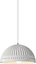 CJLWSLCO Striped Pendant Light Half Round Resin Pendant Light Bedroom White Hanging Lamp Cafe Dining Room Front Desk Chandeliers Living Room Balcony Lighting Fixture E27 Base Hanging Light
