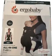 Ergobaby Omni 360 Baby Carrier - All In One - Onyx Black - NEW Open Box