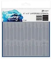 Simon Hurley create. Layering Stencil 6"X6"-Candles