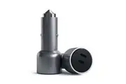 Satechi 40W Dual USB-C Female Car Charger Adapter For iPhone 13 12 11 Space Grey