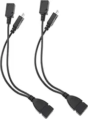 SECFOU 2pcs USB OTG Adapter Cable Male to Female USB Conversion for Tablet Phone Compact Design for Keyboard Flash Drive Mouse Connection