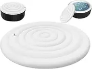 Inflatable Hot Tub Cover, Round Hot Tub Enclosure, Outdoor Spa Tub Lid, Windproof Rain-Proof Snow-Proof Insulated Hot Tub Lid for Hot Tub Protection