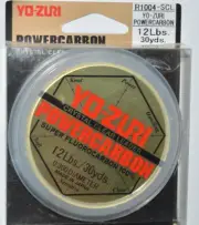 yo zuri powercarbon super fluorocarbon leader crystal clear 12 lb 30 yd