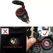 Motorcycle QC3.0 USB Type C PD Fast Charger Power Hella DIN Plug Socket For BMW