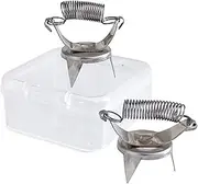 Hellery 2 Pieces Pottery Clay Glaze Clamps Portable Fingertip Dipping Glaze Clips