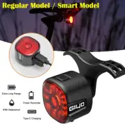LED Bike Taillight USB Rechargeable Bicycle Smart Brake Sensing Rear Light