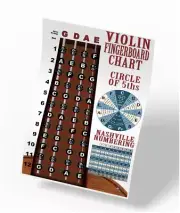 Violin Fiddle Fingerboard Notes Instructional Poster Wall Chart Theory