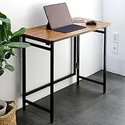 Yamazen RPST8040H (ABR/BK4) Folding Desk, Width 31.5 x Depth 15.7 x Height 27.6 inches (80 x 40 x 70 cm), Compact, Scratch, Stain, Moisture and Heat Resistant Top Board (Melamine Processing), Smooth
