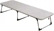 Nap Bed Strong Steel Frame Camping Cot with Pulley, Single Folding Bed for Office/Home Nap, Portable Folding Guest Bed with Mattress Updated Design