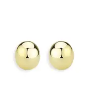 Aqua Huggie Ball Stud Earrings - Exclusive