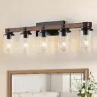 Farmhouse Bathroom Vanity Lighting ，5 Light Vanity Light Bathroom Lighting Lixtu