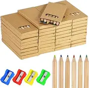 36 Box /216pc Mini Thick Colored Crayon Pencils And Sharpener Scholar Bulk Set Kit Adult Classroom School Office Small Pack Count Funny Fancy Cute Marker Drawing Art Party Favor Supply Book Case Class