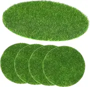 UPKOCH Artificial Moss Grass Tiles 5pcs Realistic Fake Turf for Micro Garden Decor Easy Maintenance