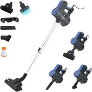 Akitas S12 Corded Vacuum Cleaner Handheld Stick Corded Hoover 3 in 1 Bagless Vacuum Cleaner with German Wessel Werk Head Nozzle Light Weight Turbo Pet Hair Tool(S12 Turbo)