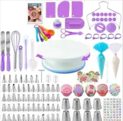 356-Piece Cake Decorating Kit — Complete Baking Set with Turntable, Piping Bags