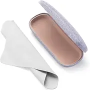 [Marvolia] Glasses Case Hard Shell Eyeglasses Case Linen Fabrics Protective Case for Sunglasses Eyeglasse for Men Women