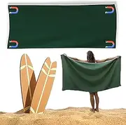 Outdoor Magnetic Bath Towel, Quick-Dry Sand-Resistant Magnetic Beach Towel, 75"X35" Travel Towel with Magnet Corners, Microfiber Towel for Gym, Swimming, Pool, Yoga, Hiking(Green,1PC)
