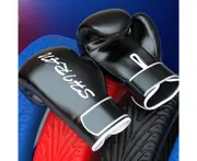 Boxing Gloves For Sanda Training Thai Fighting Boxing Gloves For Children Professional Sandbag Gloves 8Oz Children Dark Black