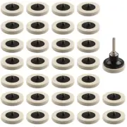 Rocaris 30 Pcs 2 Inch Compressed Wool Fabric Disc Polishing Buffing Pads Whee...