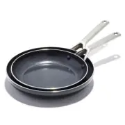 OXO Agility 2-Piece Frying Pans Set 9.5", 11", Ceramic Non-Stick Aluminum Black