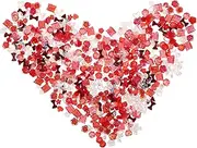 MUCKLILY 400pcs Nail Art Supplies Set Resin Bowknot Charms for Women Nail Manicure Flower Ornaments Heart Charms Manicure Decorations