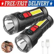Super Bright 999000000 LM LED Torch Tactical Flashlight Lantern Rechargeable US