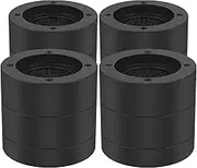 Round Furniture Riser Furniture Bed Risers Heavy Duty Bed Chair Riser Stackable Sofa Table Raiser Table for Washing Machines, Refrigerators, Tables and Chairs, Beds, Cabinets (Black 4pcs)