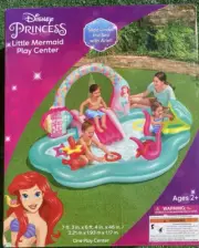 New Disney Ariel Little Mermaid Kids Inflatable Swimming Pool Slide Water Set!