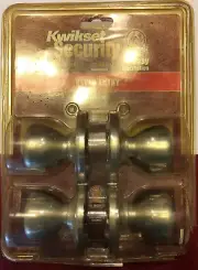 Kwik Set, TWO entry Locks, NIB, Brushed Silver Finish, Traditional Style