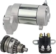 18331 Starter Motor & Bendix & Solenoid Relay Engine Set Compatible with Polaris Trail Compatible with Blazer 250 2005-2006 Sportman