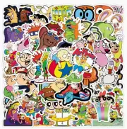 90s CARTOONS - 50 STICKERS! No Duplicates Graffiti Stickers Birthday Gift